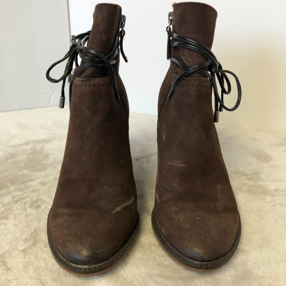 FRANCO SARTO Edaline Brown Ankle Booties Size 7 - Picture 3 of 12